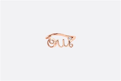 Bague OUI Or rose 750/1000E et diamant Rose Gold and 